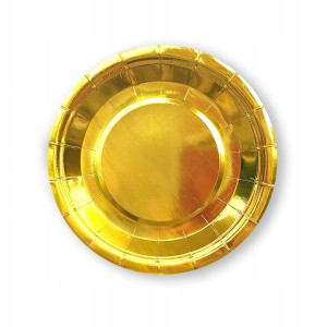 Talerzyk talerzyki złote Gold papierowe10 szt 18cm