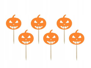 Pikery na muffiny dynie na Halloween - 6 szt