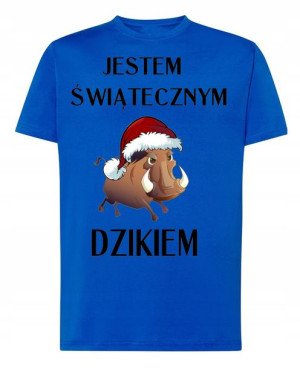 T-Shirt świąteczny nadruk jestem dzikiem R.XL