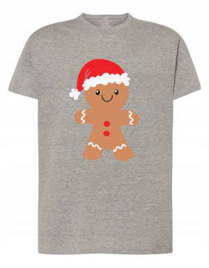 T-Shirt Świąteczny Piernik Modny Nadruk Rozm.L