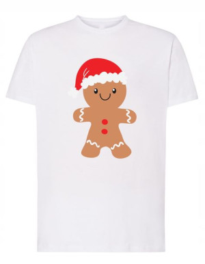 T-Shirt Świąteczny Piernik Modny Nadruk Rozm.M