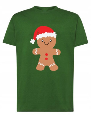 T-Shirt Świąteczny Piernik Modny Nadruk Rozm.XS