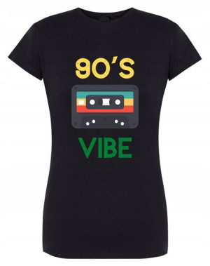 T-Shirt VINTAGE nadruk 90s VIBE Rozm.L