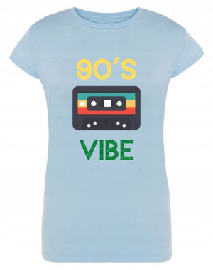 T-Shirt VINTAGE nadruk 90s VIBE Rozm.L