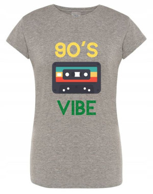T-Shirt VINTAGE nadruk 90s VIBE Rozm.L