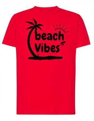 T-Shirt wakacyjny nadruk Beach Vibes r.4XL