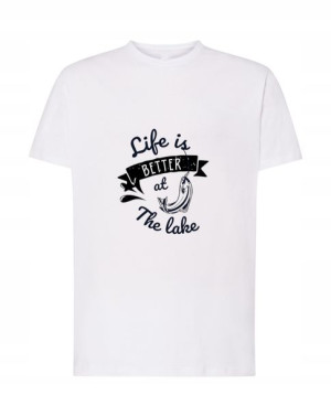 T-SHIRT WĘDKARSKI Life is Better at The Lake r. L