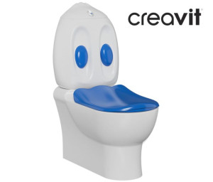 Kompakt WC CREAVIT niebieska deską softclose dla dzieci w przedszkolu DUCKY
