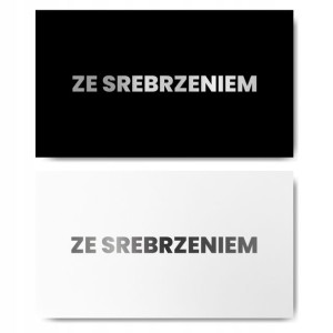 Wizytówki firmowe Srebrzenie 500 sztuk