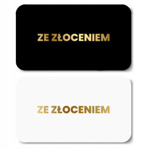 Wizytówki zaokrąglone Złocenie 1000 sztuk