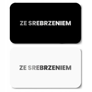 Wizytówki zaokrąglone Srebrzenie 1000 sztuk