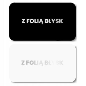 Wizytówki zaokrąglone Folia Błysk 1000 sztuk