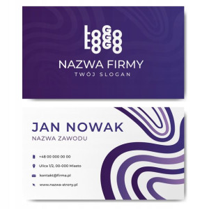 Wizytówki firmowe gotowy projekt 100 sztuk
