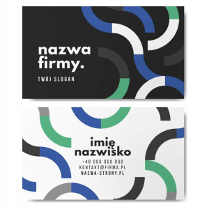 Wizytówki firmowe gotowy projekt 100 sztuk