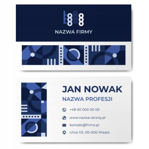 Wizytówki firmowe gotowy projekt 500 sztuk