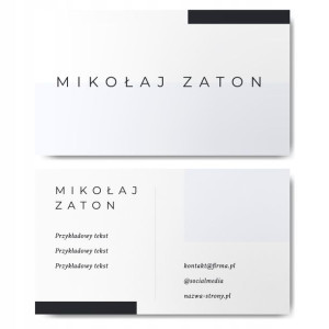 Wizytówki firmowe gotowy projekt 1000 sztuk