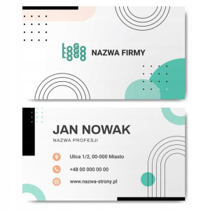 Wizytówki firmowe gotowy projekt 500 sztuk