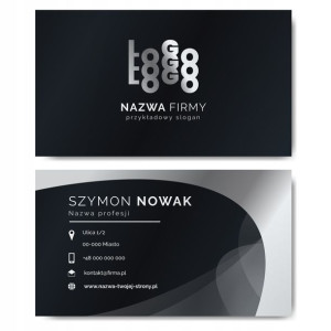 Wizytówki firmowe gotowy projekt 250 sztuk