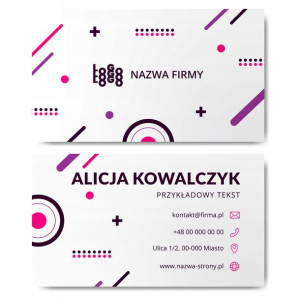 Wizytówki firmowe gotowy projekt 1000 sztuk