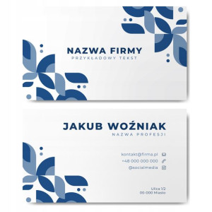 Wizytówki firmowe gotowy projekt 250 sztuk