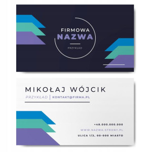 Wizytówki firmowe gotowy projekt 250 sztuk