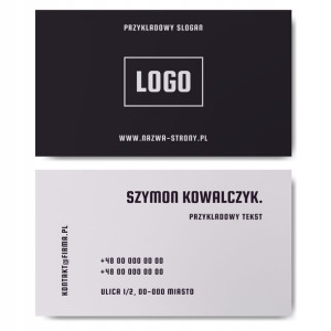 Wizytówki firmowe gotowy projekt 500 sztuk
