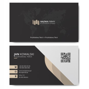 Wizytówki firmowe gotowy projekt 500 sztuk