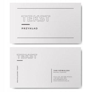 Wizytówki firmowe gotowy projekt 100 sztuk