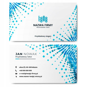Wizytówki firmowe gotowy projekt 100 sztuk