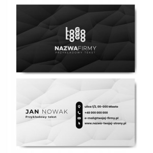 Wizytówki firmowe gotowy projekt 500 sztuk