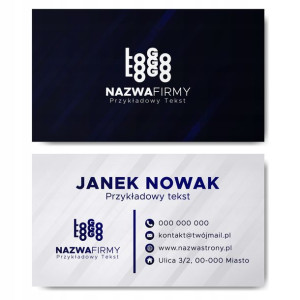 Wizytówki firmowe gotowy projekt 500 sztuk