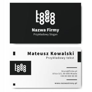 Wizytówki firmowe gotowy projekt 1000 sztuk