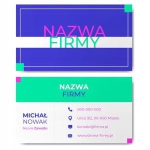 Wizytówki firmowe gotowy projekt 100 sztuk