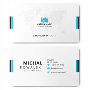 Wizytówki firmowe gotowy projekt 250 sztuk