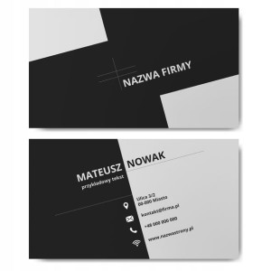 Wizytówki firmowe gotowy projekt 1000 sztuk