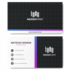 Wizytówki firmowe gotowy projekt 1000 sztuk