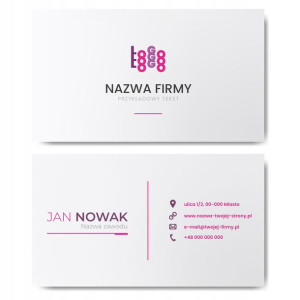 Wizytówki firmowe gotowy projekt 1000 sztuk