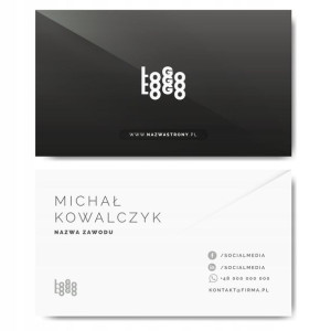 Wizytówki firmowe gotowy projekt 1000 sztuk