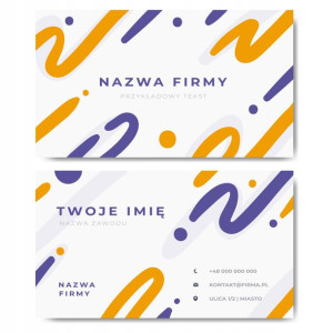 Wizytówki firmowe gotowy projekt 1000 sztuk