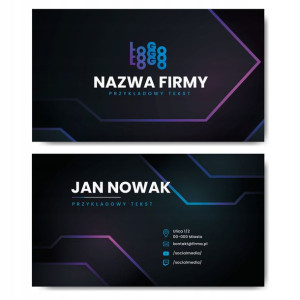 Wizytówki firmowe gotowy projekt 1000 sztuk