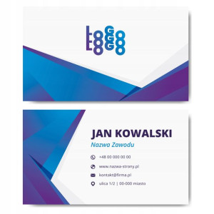 Wizytówki firmowe gotowy projekt 250 sztuk