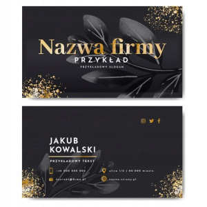Wizytówki firmowe gotowy projekt 500 sztuk