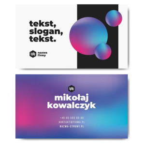 Wizytówki firmowe gotowy projekt 500 sztuk