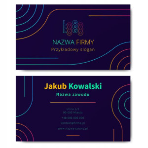 Wizytówki firmowe gotowy projekt 500 sztuk