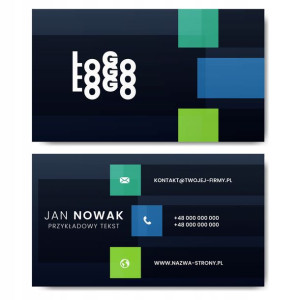 Wizytówki firmowe gotowy projekt 1000 sztuk