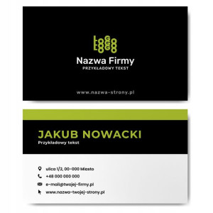 Wizytówki firmowe gotowy projekt 500 sztuk