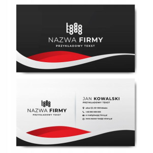 Wizytówki firmowe gotowy projekt 250 sztuk