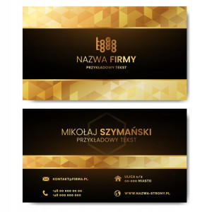 Wizytówki firmowe gotowy projekt 100 sztuk