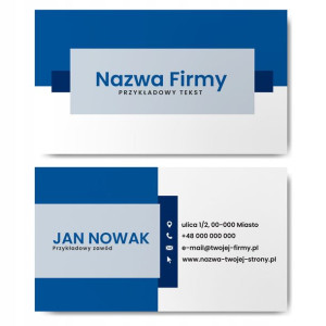 Wizytówki firmowe gotowy projekt 500 sztuk