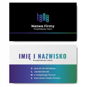 Wizytówki firmowe gotowy projekt 100 sztuk